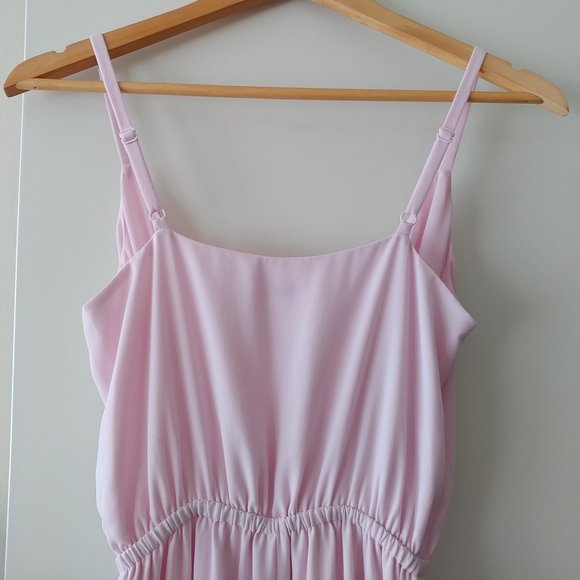 Aritzia Wilfred Melodie Jumpsuit V-Neck Wide Leg Blush Pink - Picture 8 of 16